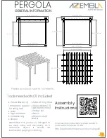 AZEMBLA PERGOLA Assembly Instructions Manual предпросмотр