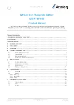 Preview for 1 page of Azoteq AZBAT48100B Product Manual