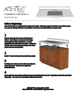 Aztec Vanity Top Installation Instructions preview