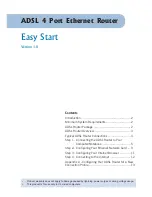 Preview for 1 page of Aztech 4-Port Wireless N Router Easy Start