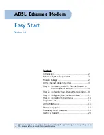 Preview for 1 page of Aztech DSL305E Easy Start Manual