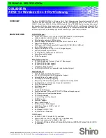 Aztech DSL805EW Technical Specification preview