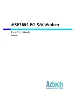 Предварительный просмотр 1 страницы Aztech MSP3885 Easy Start Manual