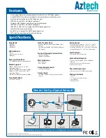 Preview for 2 page of Aztech NS116 Specifications