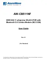 Предварительный просмотр 1 страницы AzureWave AW-CB511NF User Manual