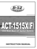 B-52 ACT-1515X(F) Instruction Manual предпросмотр