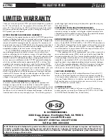 Предварительный просмотр 20 страницы B-52 ACTPRO12M Instruction Manual