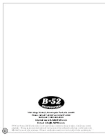 Предварительный просмотр 8 страницы B-52 AT-112 Instruction Manual