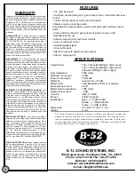 Preview for 4 page of B-52 LG-200AS Instruction Manual