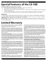 Preview for 6 page of B-52 LS-100 Instruction And User'S Manual