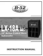 Preview for 1 page of B-52 LX-18A V2 Instruction Manual