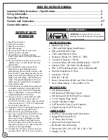 Preview for 2 page of B-52 LX-18A V2 Instruction Manual