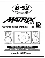 B-52 Matrix 1000 V2 Instruction Manual предпросмотр