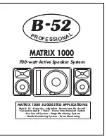 Preview for 1 page of B-52 MATRIX 1000 Instruction Manual