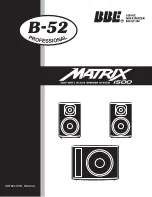 Preview for 1 page of B-52 Matrix 1500 Instruction Manual