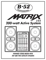 Предварительный просмотр 1 страницы B-52 Matrix 200 Instruction Manual