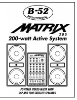 Предварительный просмотр 1 страницы B-52 MATRIX 200 Instruction Manual