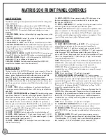 Предварительный просмотр 4 страницы B-52 MATRIX 200 Instruction Manual