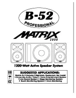 Preview for 1 page of B-52 MATRIX 2000 Instruction Manual