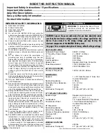 Предварительный просмотр 2 страницы B-52 MATRIX 2000 Instruction Manual