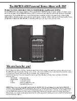 Preview for 4 page of B-52 MATRIX-600 s Connections & Overview Manual