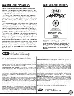 Preview for 12 page of B-52 MATRIX-600 s Connections & Overview Manual