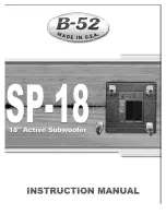 B-52 SP-18 Instruction Manual preview