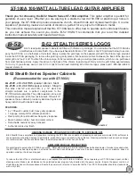 Preview for 3 page of B-52 ST-100A Instruction Manual