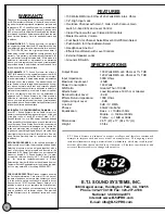 Preview for 4 page of B-52 Stealth LG-100A Instruction Manual