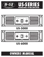 B-52 US-5000 Owner'S Manual предпросмотр