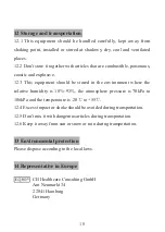 Preview for 20 page of B.A. International BA-OPTIMA 10 Instructions For Use Manual