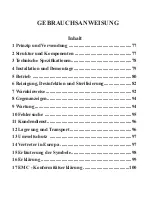 Preview for 78 page of B.A. International BA-OPTIMA 10 Instructions For Use Manual