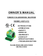 B-Air GRIZZLY GP-1-UL Owner'S Manual preview