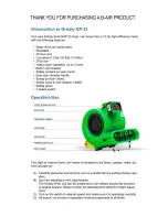 Preview for 2 page of B-Air Grizzly GP-33 Instruction Manual