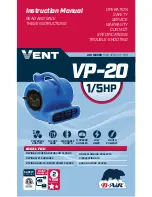 Preview for 1 page of B-Air Vent VP-20 Instruction Manual