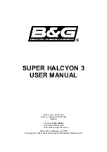 B & G Super Halcyon 3 User Manual предпросмотр