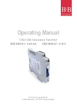 B+B Sensors 0555 0035-01 Operating Manual preview