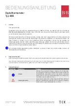 Preview for 3 page of B+B Sensors 8856 Operation Manual