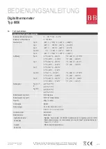 Preview for 10 page of B+B Sensors 8856 Operation Manual