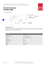 Предварительный просмотр 3 страницы B+B Sensors Flashbeam 8869 Operating Manual