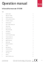 Preview for 2 page of B+B Sensors IR 8895 Operation Manual