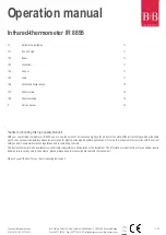 Preview for 3 page of B+B Sensors IR 8895 Operation Manual