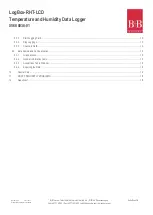 Preview for 3 page of B+B Sensors LogBox-RHT-LCD Operating Manual