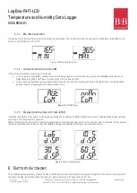 Предварительный просмотр 8 страницы B+B Sensors LogBox-RHT-LCD Operating Manual