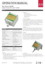 Preview for 1 page of B+B Sensors REGME 12 V AC/DC Operation Manual