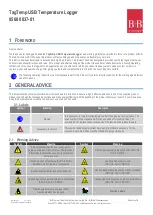 Предварительный просмотр 3 страницы B+B Sensors TagTemp Operating Manual