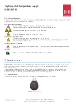 Preview for 4 page of B+B Sensors TagTemp Operating Manual