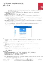 Preview for 8 page of B+B Sensors TagTemp Operating Manual