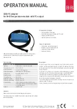 Preview for 1 page of B+B Sensors USB-ADA-12C Operation Manual