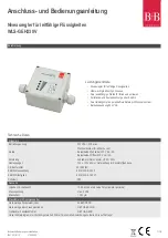 Preview for 1 page of B+B Sensors WLS-GEH230V Operation Manual